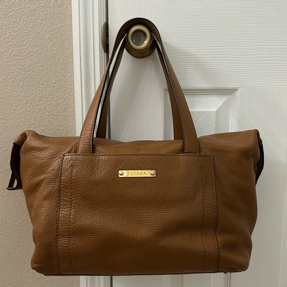 Escada pebbled leather shoulder bag